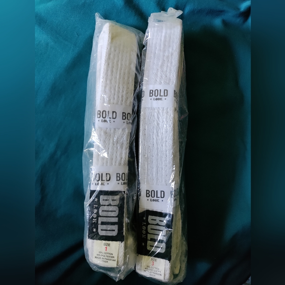 Bold Look Martial Arts belts size 1 and 3